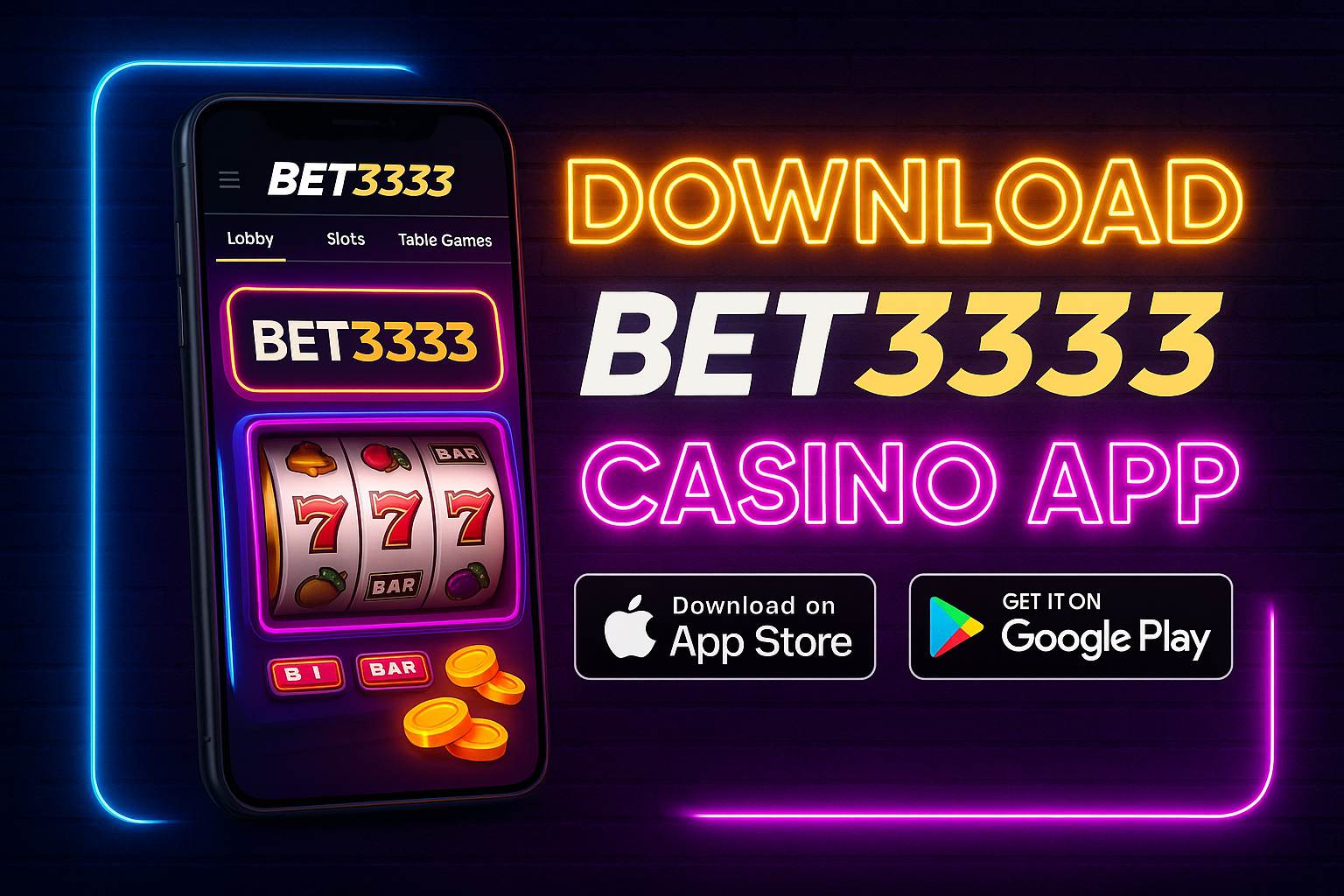 Baixar o BET3333 Cassino App